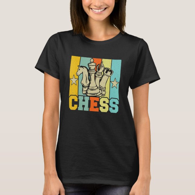Chess Retro Graphic Chess Player Checkmate Board G T-Shirt (Vorderseite)