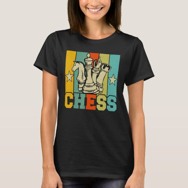 Chess Retro Graphic Chess Player Checkmate Board G T-Shirt (Vorderseite)