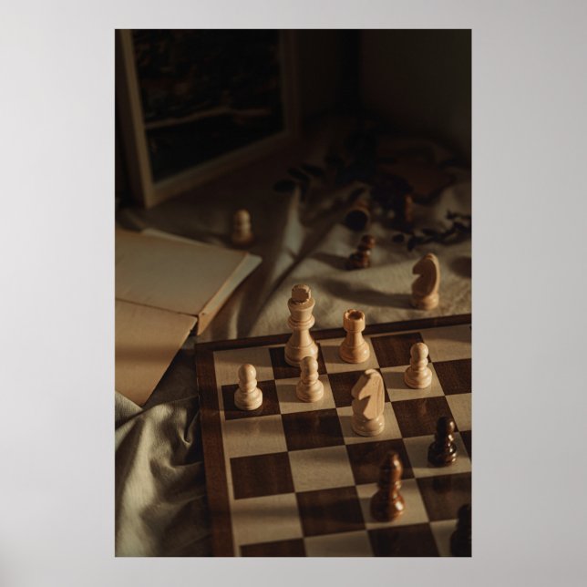 Chess school art photo poster (Vorne)