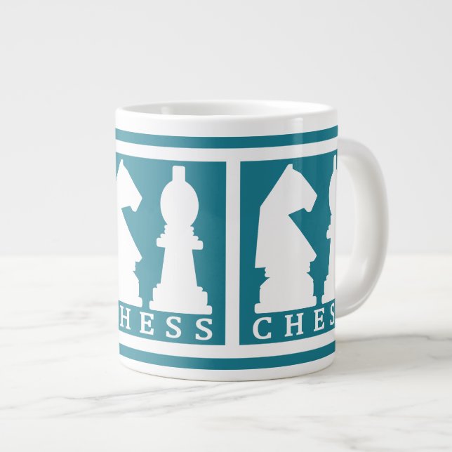 CHESS tasse jumbo couleur personnalisée (Devant droit)