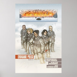 Chess Team Comic Book Art Poster