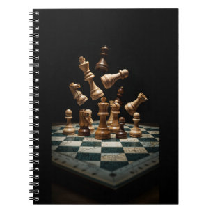 Chess Teile in Motion Notizblock
