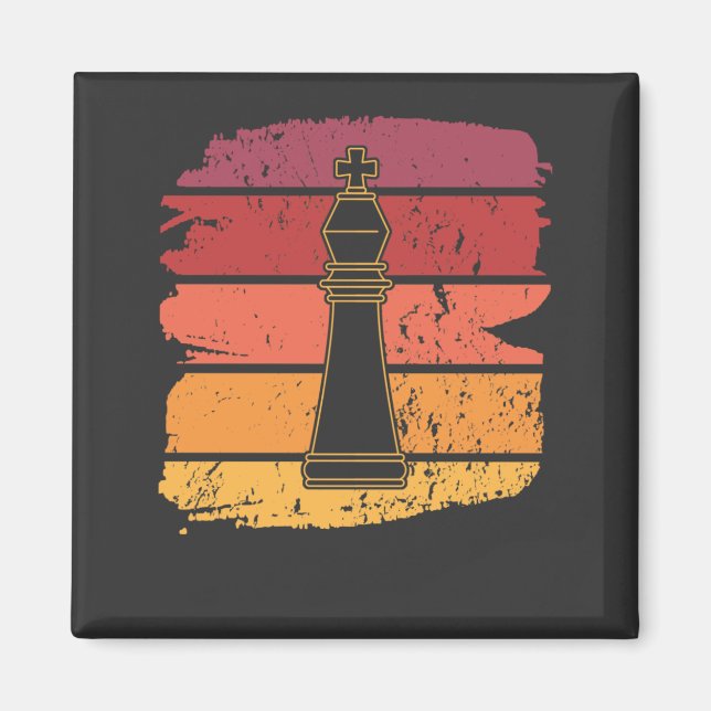 Chess Teile Retro Magnet (Vorne)