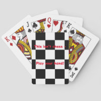 Chessboard Muster Funny Playing Cards