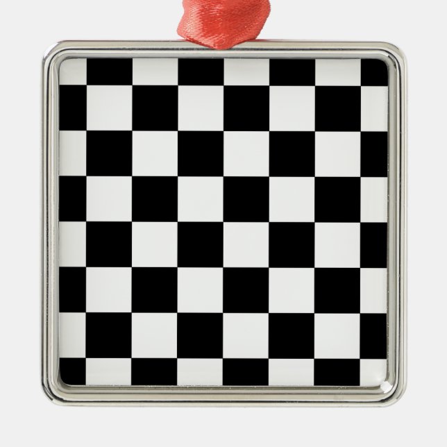 Chessboard Silbernes Ornament (Vorne)