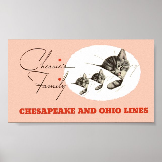 Chessie die Eisenbahn Kitten und ihre Kinder Poster (Vorne)