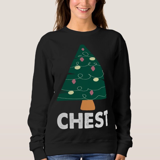 Chest Chestnuts Couples Matching Christmas Costume Sweatshirt (Vorderseite)
