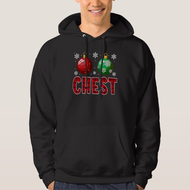Chest Nuts Christmas   Matching Couple Chestnuts 2 Hoodie (Vorderseite)