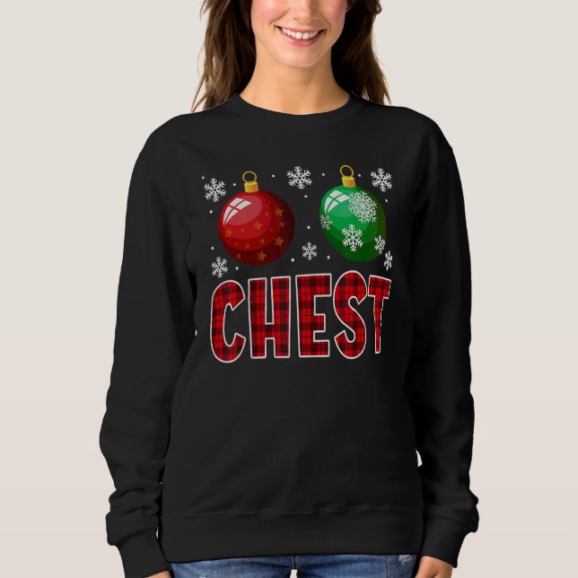 Chest Nuts Christmas   Matching Couple Chestnuts 7 Sweatshirt (Vorderseite)