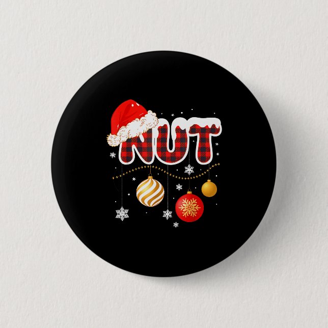 Chest Nuts Christmas Matching Couple Chestnuts  Button (Vorderseite)