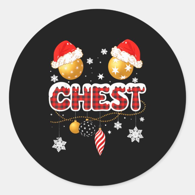 Chest Nuts Christmas Matching Couple Chestnuts  Runder Aufkleber (Vorderseite)