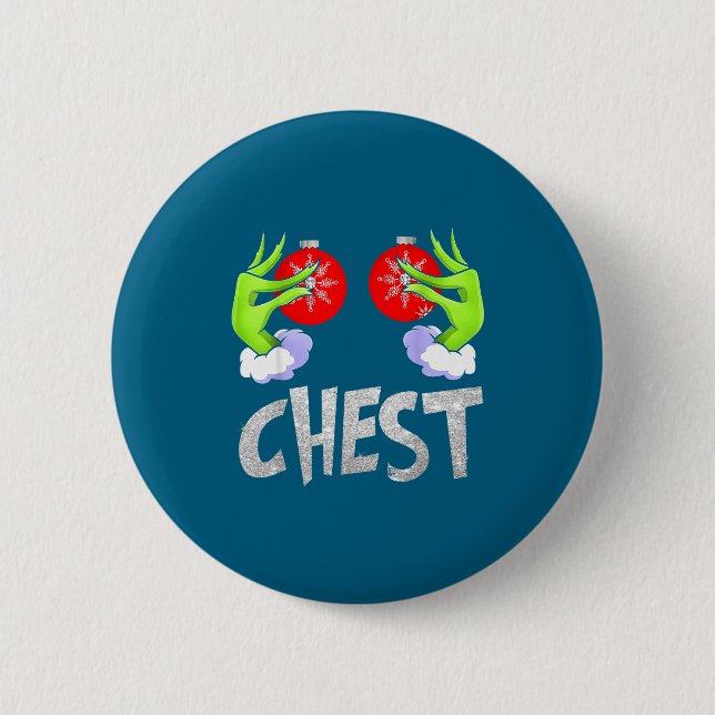 Chest Nuts Matching Chestnuts Christmas Snow Coupl Button (Vorderseite)