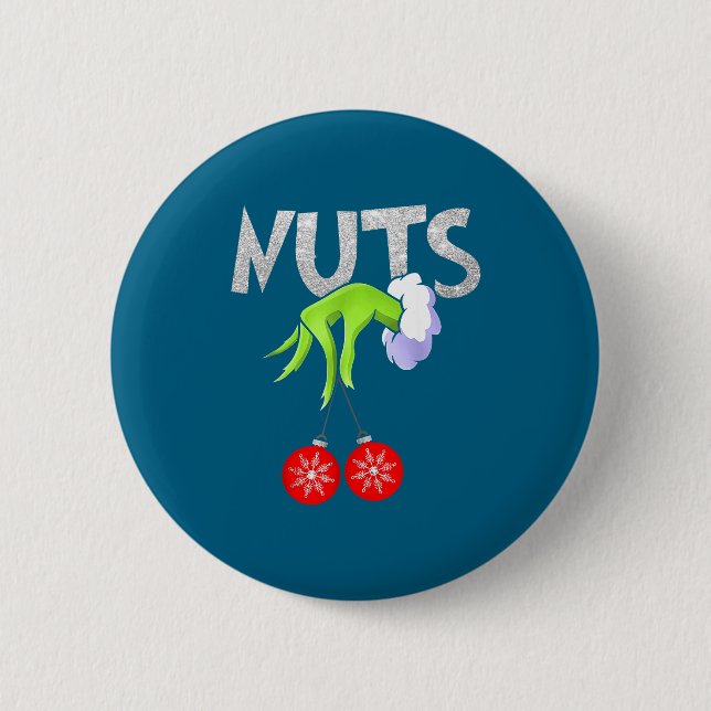 Chest Nuts Matching Chestnuts Christmas Snow Coupl Button (Vorderseite)