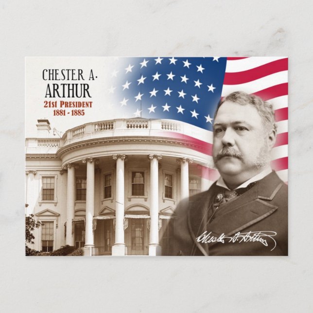 Chester A. Arthur - 21. Präsident der USA Postkarte (Vorderseite)