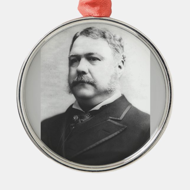 Chester A. Arthur 21. Präsident Silbernes Ornament (Vorne)