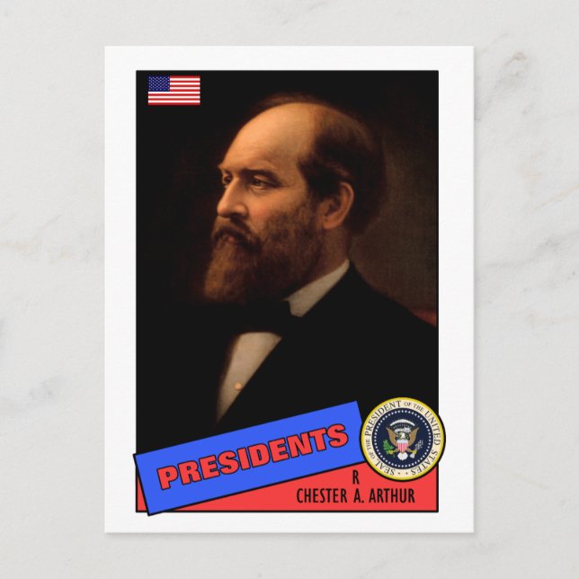 Chester A. Arthur Baseball Card Postkarte (Vorderseite)