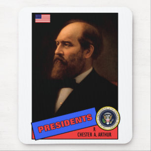 Chester A. Arthur Baseballkarte Mousepad
