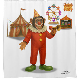 Chester chimp clown duschvorhang