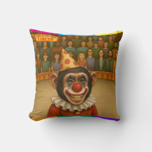 Chester der Schimpansenclown Kissen
