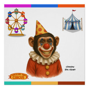 Chester der Schimpansenclown Poster