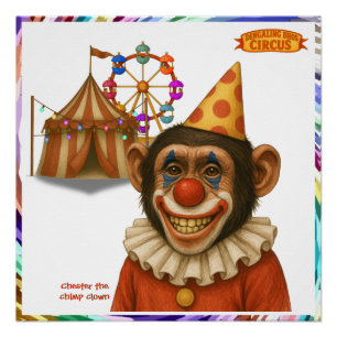 Chester der Schimpansenclown Poster