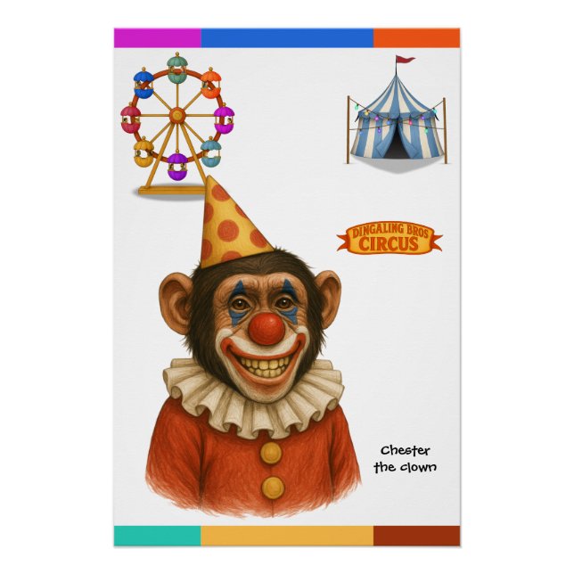 Chester der Schimpansenclown Poster (Vorderseite)