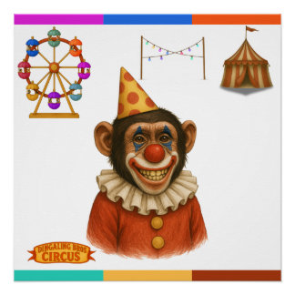 Chester der Schimpansenclown Poster