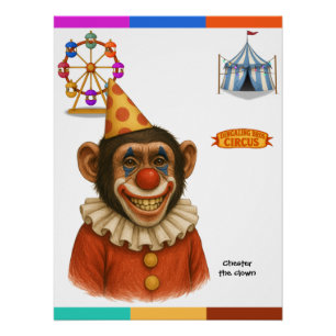 Chester der Schimpansenclown Poster
