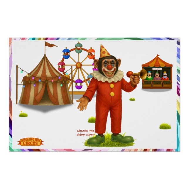Chester der Schimpansenclown Poster (Vorderseite)