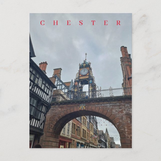 Chester Eastgate Clock-Ansichtskarte Postkarte (Vorderseite)