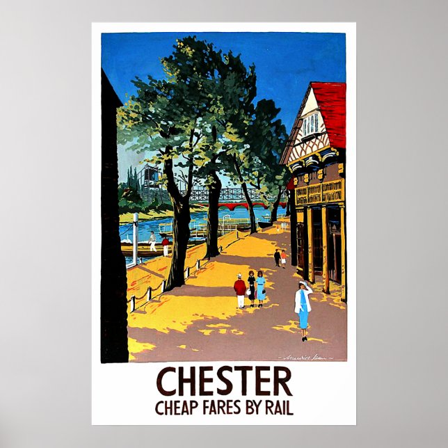 Chester, England, City Dock, Bahnhof Poster (Vorne)