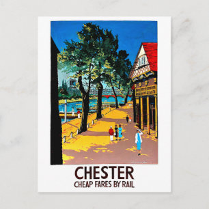 Chester, England, City Dock, Bahnhof Postkarte