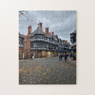 Chester-Häuser im Herbstpuzzle