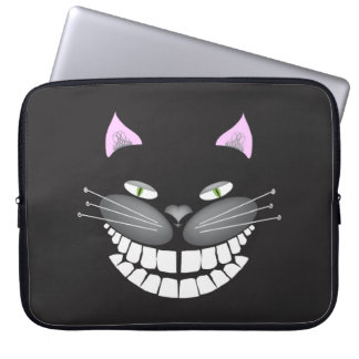 "Chester lächelnder niedlicher Cheshirekitty der Laptopschutzhülle
