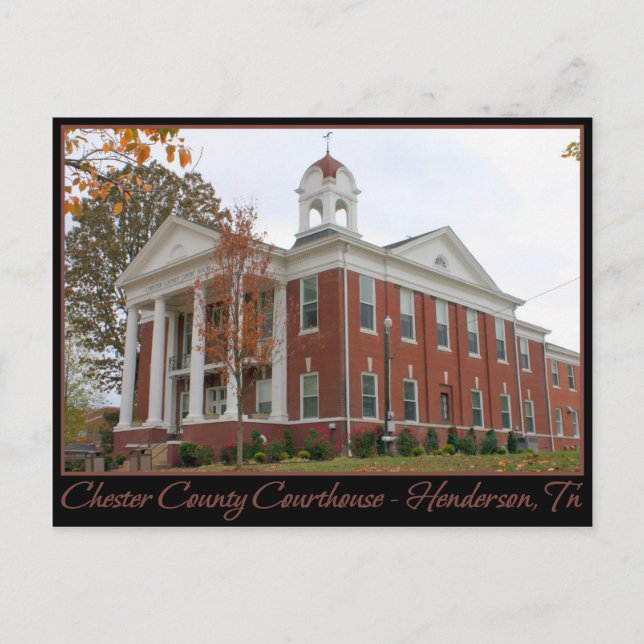 Chester Landkreis Courthouse - Henderson, TN Postkarte (Vorderseite)