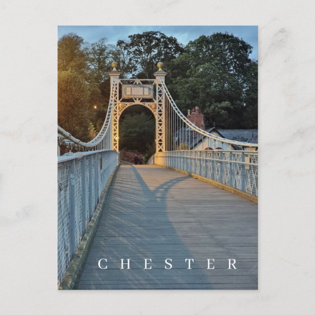 Chester Queens Park Bridge Ansichtskarte Postkarte (Vorderseite)