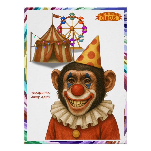 Chester the chimp clown poster (Vorderseite)