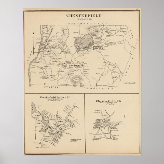 Chesterfield, Cheshire Co Poster (Vorne)