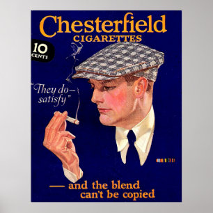 Chesterfield-Zigaretten-fantastisches Vintages Poster