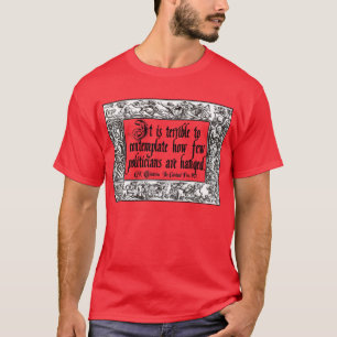 Chesterton auf dem Hängen der Politiker: Weise zu T-Shirt