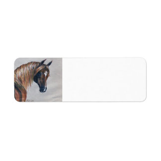Chestnut Arabian Horse Adresse de retour Étiquette