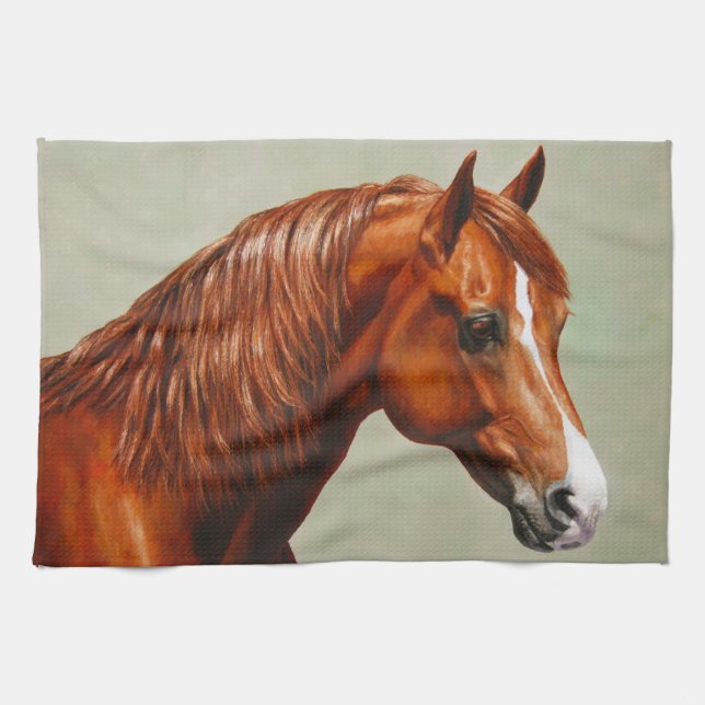 Chestnut Morgan Horse Geschirrtuch (Horizontal)