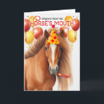 Chestnut Red Mane Horse Funny Birthday Karte<br><div class="desc">Ein wunderschönes Pferd mit Vollblut hat eine Erdbeerblonde oder rote Mähne und eine schöne Kastanie- oder Einmalfarbe auf dieser lustigen Geburtstagskarte für den Pferdeliebhaber in Ihrem Leben.</div>