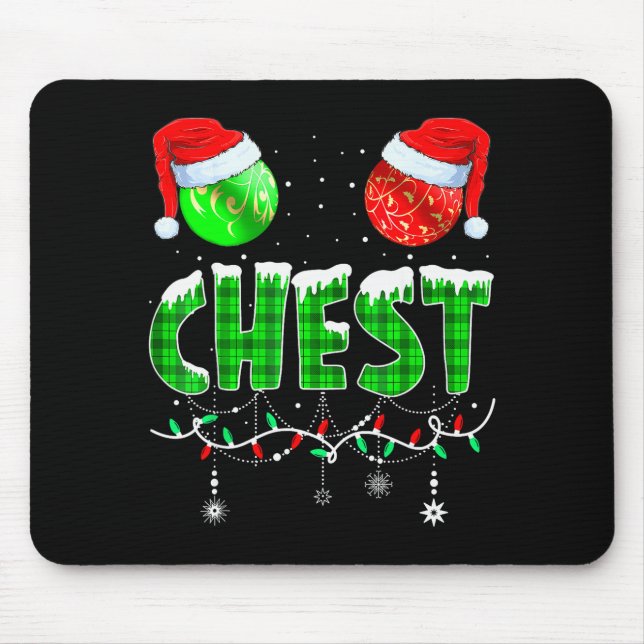 Chestnuts Matching Family Funny Chest Nuts Christm Mousepad (Vorne)