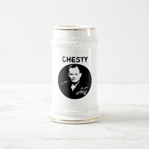 Chesty Abziehvorrichtung -- Schwarzweiss Bierglas