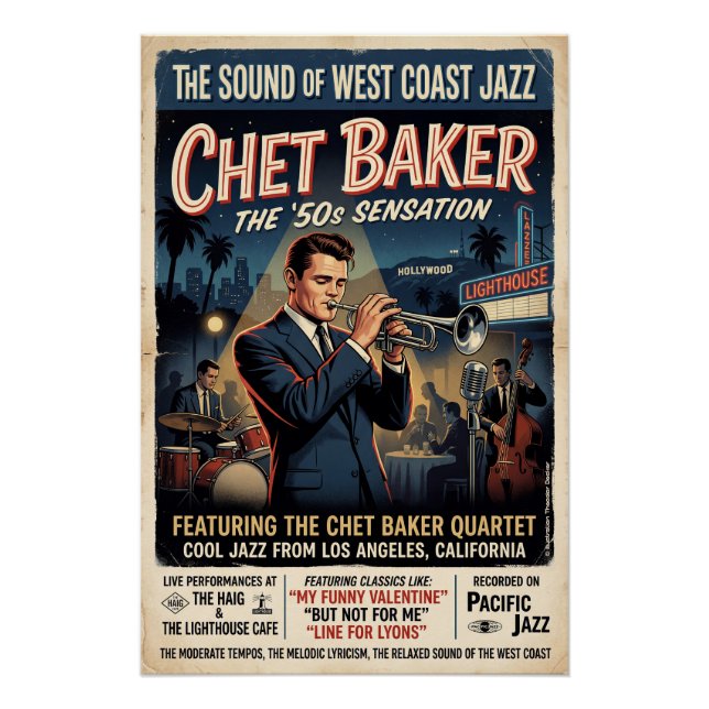 Chet Baker 1950  Poster (Vorderseite)