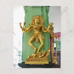 Chettiar Hindu Tempel, hinduistischer Gott Postkarte