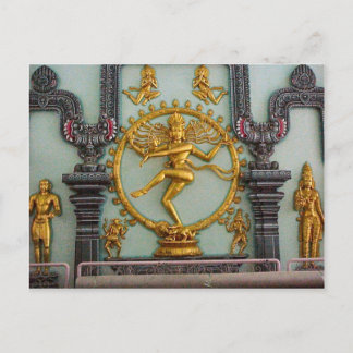 Chettiar Hindu Tempel, Statue von Shiva Postkarte