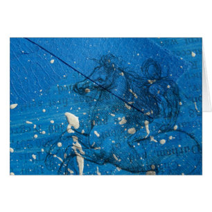 Cheval abstrait de Leonardo da Vinci sur le bleu