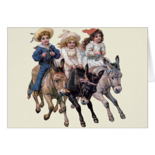 Cheval antique poney enfants art